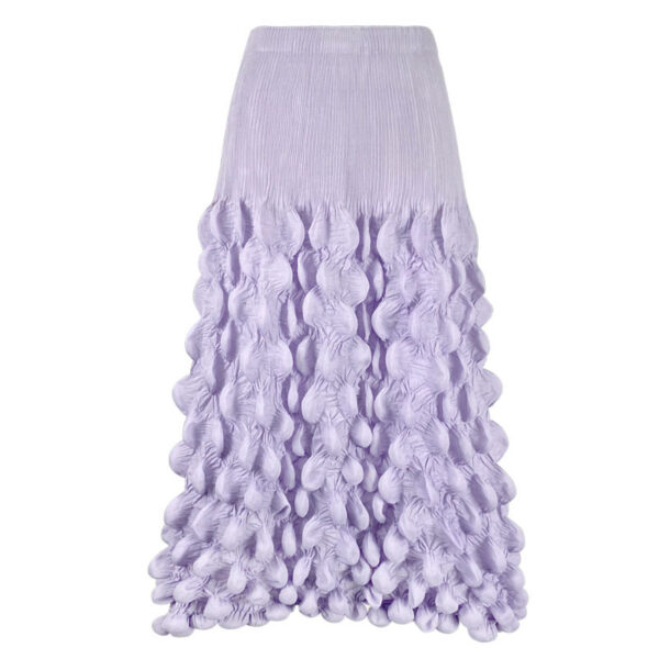 Solid Color Mid-length High Waist Slimming Skirt - immagine 6